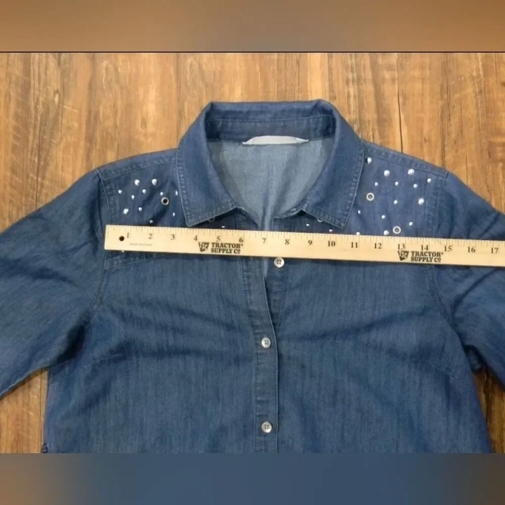 Womens Long Sleeve Denim Dress
